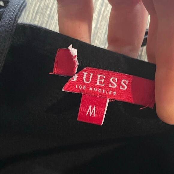 NWOT Guess Los Angeles Black Corset Bodysuit V-Underwire Spaghetti Straps Sz M - Picture 5 of 5